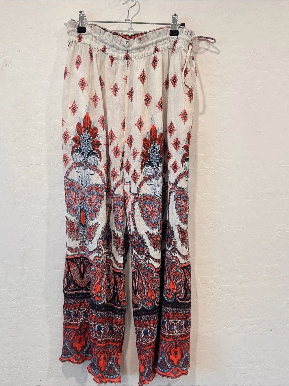 Free People Gold Dust Printed Wide Leg Pants Women’s XS Bohemian Festival Spring